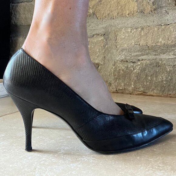 Dior Roger Vivier Vintage Black Leather Women's Heels Size 8.5 Like New - Picture 16 of 16